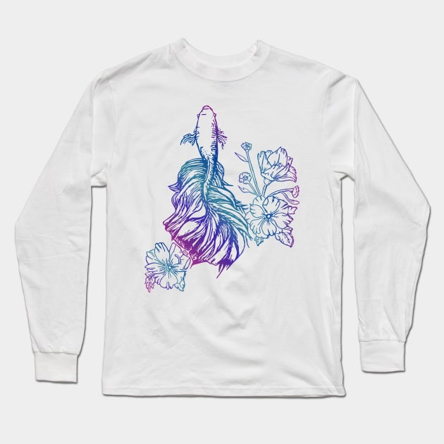 Betta Fish Long Sleeve T-Shirt by caroarai